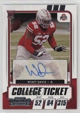 2021 Panini Contenders Draft Picks College Ticket Wyatt Davis #197 Auto 18yu