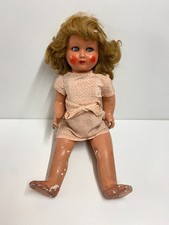 Bambola d’epoca in papier-mâché con occhi mobili "sleep" da restaurare