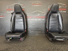 2017 Fiat 124 Spider Front Driver Passenger Bucket Seats Leather Black X9