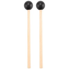 2Pcs Soft Rubber Head Sticks Wood Handle Bell Mallets for Glockenspiel7583