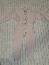 Novelty Knits Baby Girl Vintage One Piece Sweater Outfit Light Pink Size 3mth