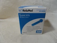 100 RELIAMED UNIVERSAL LANCETS 30G  EXP 2027