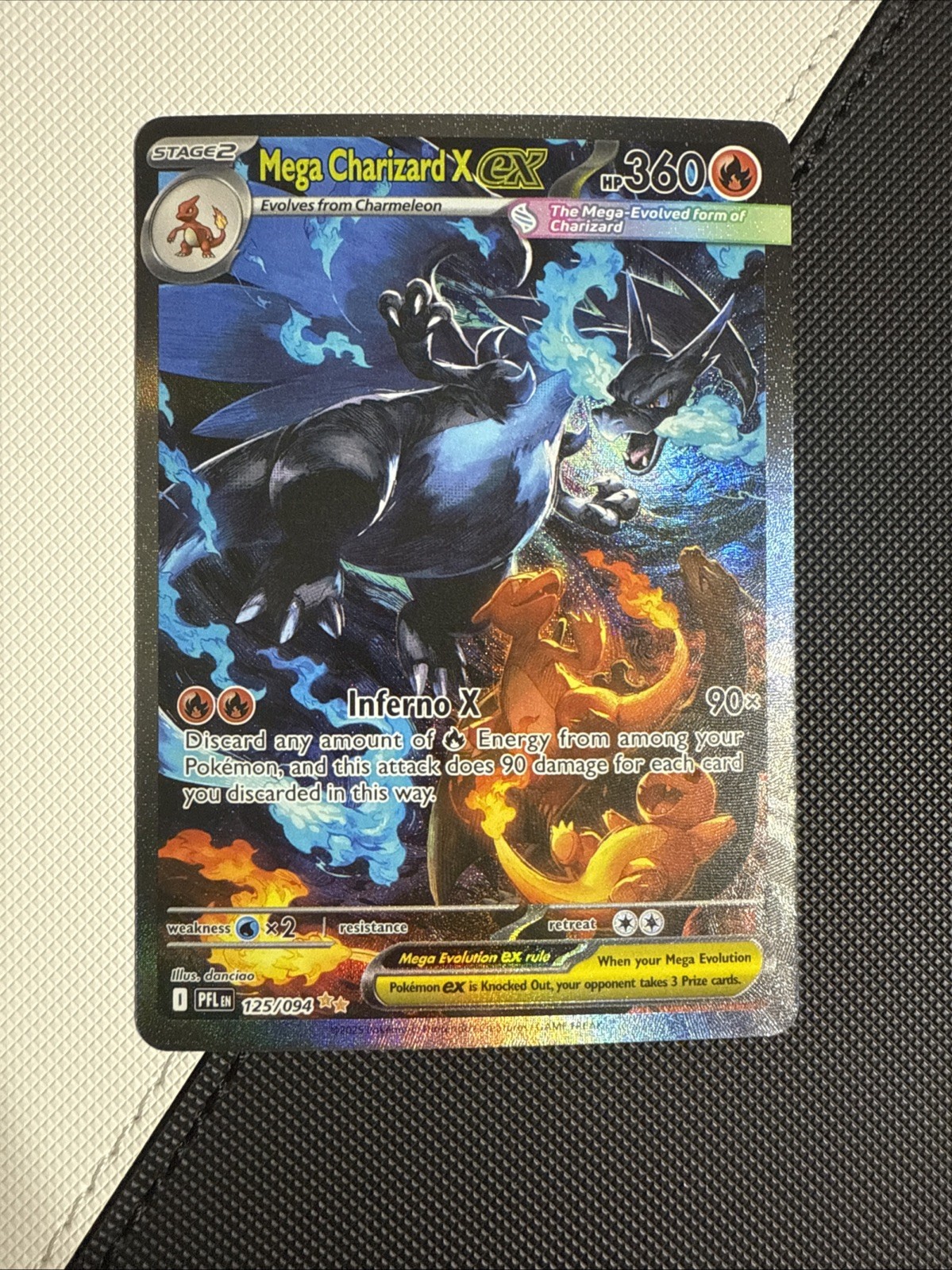 Mega Charizard X ex 125/094 Me02: Phantasmal Flames NM CLEAN!