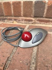 Logitech Marble Optical Trackball Mouse - Gray/Red 904360-0403 