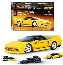 Mattel Brick Shop Yellow Hot Wheels 90 Acura NSX Building Toy 877 Pieces IN HAND