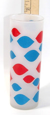1960s Dairy Queen Confetti Tom Collins Frosted Tumbler Glass