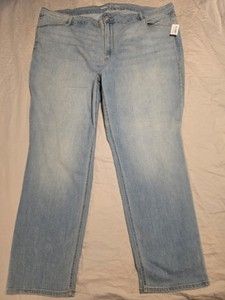 Old Navy Plus Size 28 Light Wash High Rise Straight Leg Jeans NEW