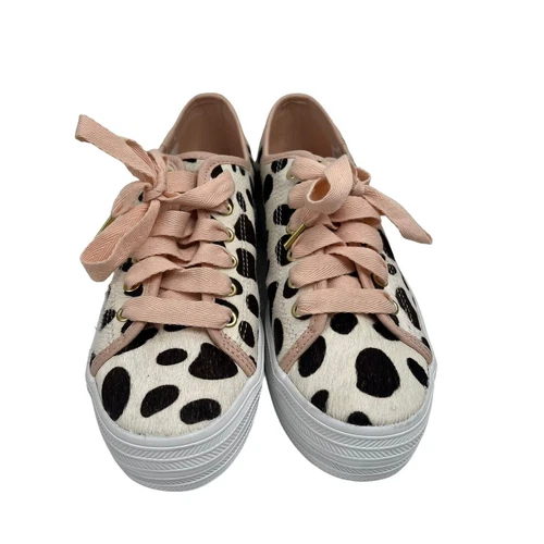 Sneakers Keds X Kate Spade taglia 7 5 triplo calcio oversize a pois pelle di vitello