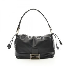 NUOVA borsa a tracolla grande FENDI Mamma Baguette in pelle nera 8BR834AQ0DF0KUR