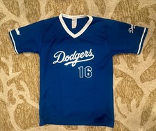 Vintage 90s dodgers #16 Jersey Franklin Made In USA Hideo Nomo Era Blue Youth M
