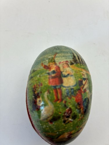 Antique German Easter Egg Paper Mache Egg Holders - Boy and Girl + Animals 1920 - Picture 9 of 18