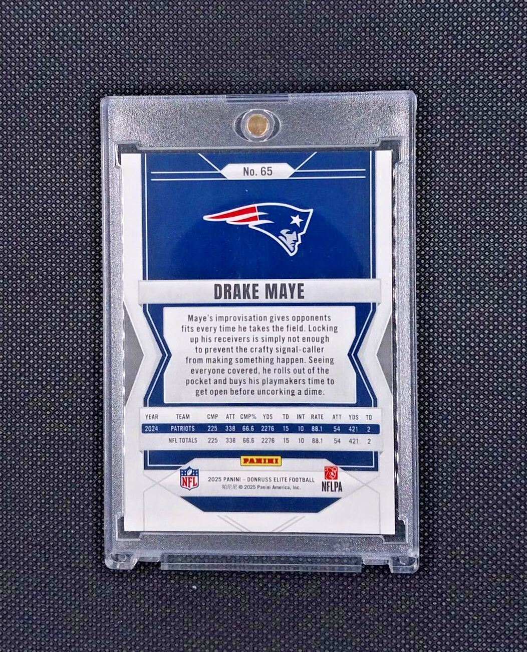 DRAKE MAYE HOLO FOIL RAINBOW REFRACTOR INVESTMENT CARD PATRIOTS MVP ...