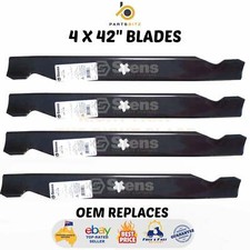 4 X 42" Blades for Husqvarna , Craftsman Ride on Mowers LT125 LT140 LTH1842