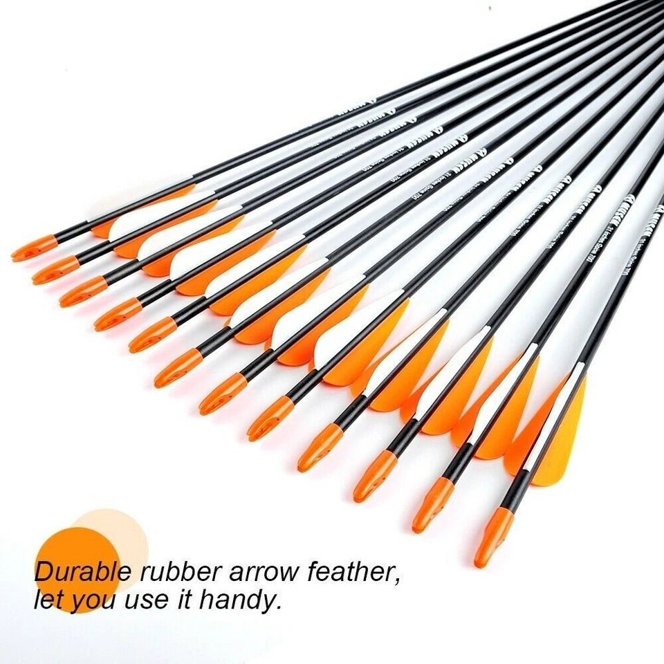12Pcs 31inch Fiberglass Practice Arrows for Archery Target Shooting Recurve Bows - Image 4 of 4