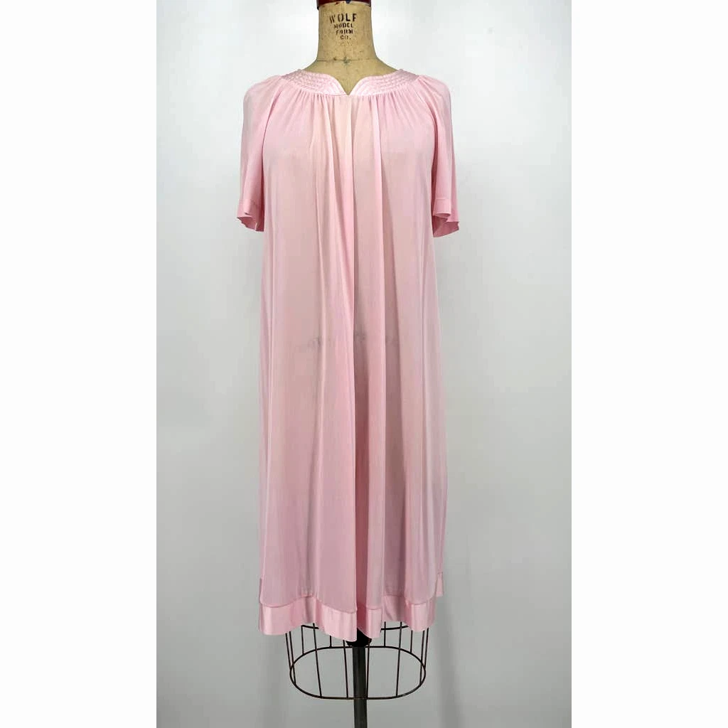 VALENTINO Abito da notte Shadowline vintage rosa bordo raso manica corta M