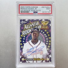 2020 Topps Chrome All Time Rookie Cup Team Autographs Ronald Acuna Jr. 12/40