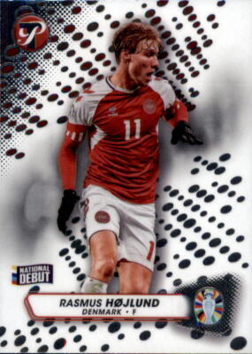 Sticker Topps Euro 2024 Rasmus Højlund DEN PTW - Green Parallel - Danemark - Super Rare