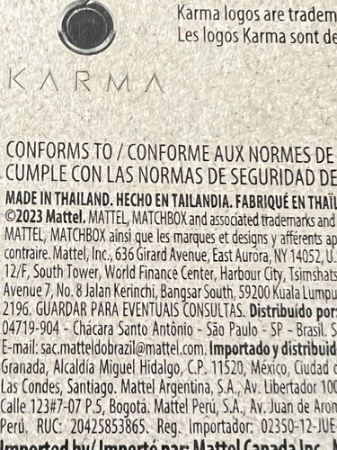 KARMA GS-6 Gray 91/100 Metal 1/64 2024 Matchbox Diecast Toy The Package Cracked - Picture 6 of 11
