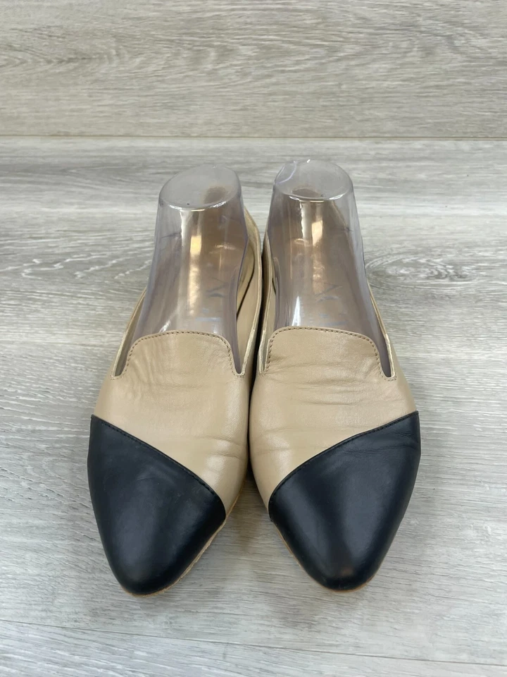 AGL Attilio Giusti Women's Ballet Flat Beige Leather 10.5 Comfort Slip On Shoes - Image 2 of 4