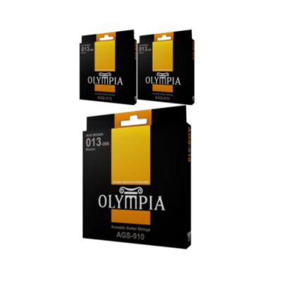 OLYMPIA Standard 80/20 Bronze (013-056) AGS-910 Acoustic Guitar Strings 3P