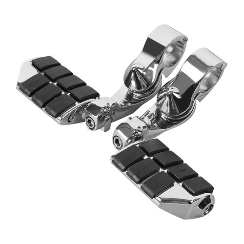 2x For Harley Sportster Softail Dyna 1-1/4" 32mm Highway Foot Pegs Short Angled - Picture 8 of 11