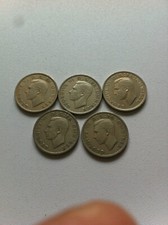 5 x King George Vl Half Crown Coins lot bs3