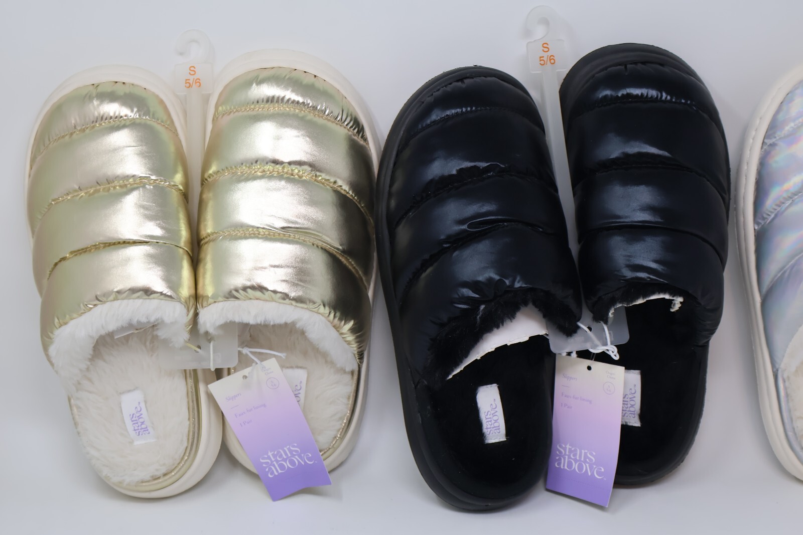 PANTOFOLA D’ORO Ciabatte donna stelle sopra 5 6 Merritt slip on slide pelliccia sintetica lotto di 3 colori