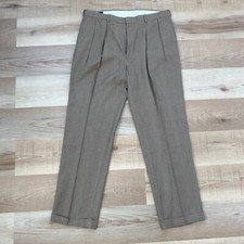 VTG Polo Ralph Lauren Men's Glen Plaid Pleated/Cuffed Trouser Pants 40 x 33 RARE