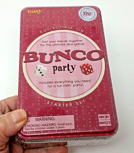 Factory Sealed Fundex Bunco Party Pack Dice Game New in Tin