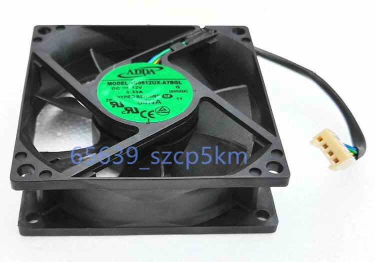 ADDA DC Brushless AD0812UX-A7BGL 12V 0.33A Fan 4pin PWM Cooling Fan - Image 2 of 4