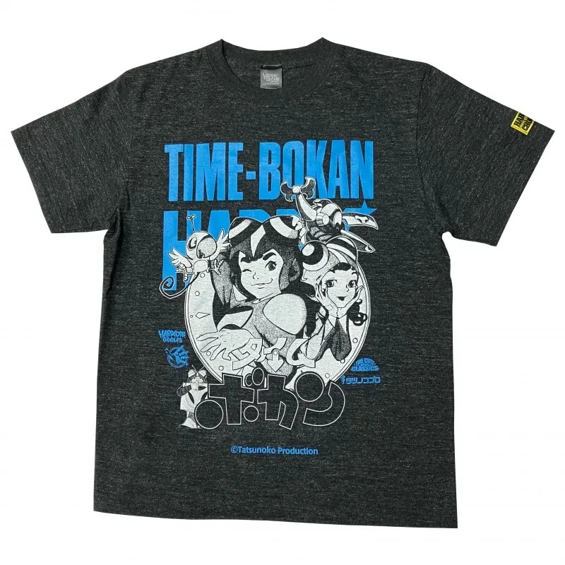 新品未使用TIMEWORN CLOTHING BORDER TEE SHIRT Time Bokan T-shirt Heather Black XL Size Unisex Tatsunoko