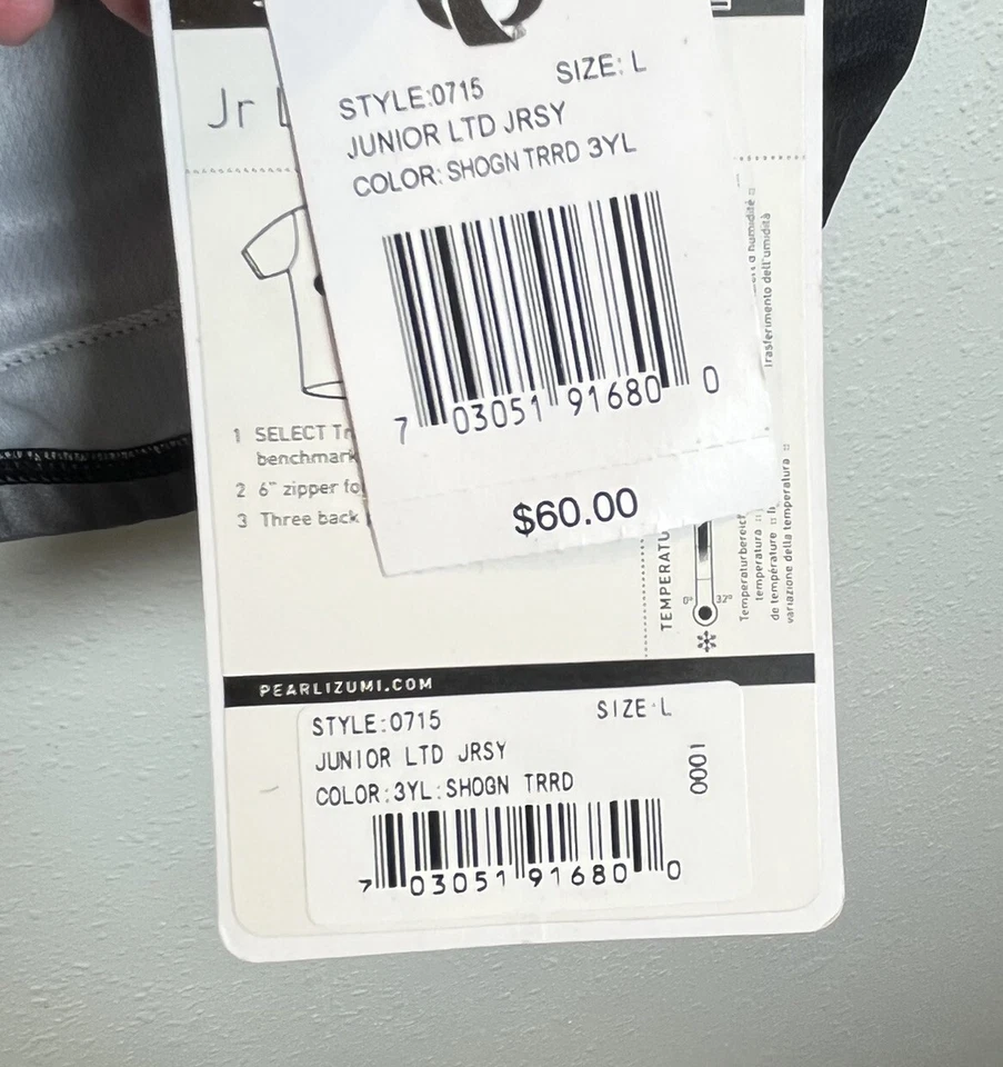 NUEVO CON ETIQUETAS $60 Pearl Izumi Camiseta de Ciclismo Junior Niños Talla Grande 1/4 Cremallera Negra Roja Foto 2 de 4