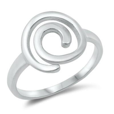 925 Silver Wavy Loop Ring