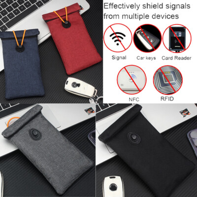 Signal Shielding RFID Blocking Wallet with GPS Protection & Anti - Theft Privacy Pouch (Red)