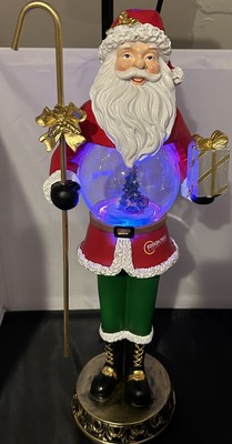 Edison Price Lighting 17.5  Standing Santa Musical Light Up Spinning Globe.