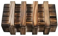 Wooden Puzzle Box with Secret Drawer Brain Teaser 