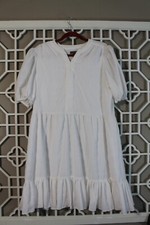 Vince Camuto Dress Womens L Large White Dress Comfort Casual Breezy Summer