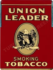 Union Leader Tobacco 9" x 12" Metal Sign