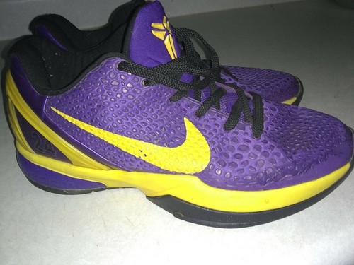 Rare NBA Nike Kobe Bryant VI Lakers 24 Purple Yellow Shoes Basketball 2010  | eBay