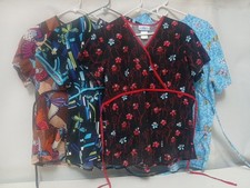 Lot Of 4 Scrub Tops Size Medium Medical Nursing