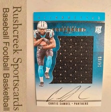 2017 Panini Preferred #64 Curtis Samuel Silhouettes Auto Patch RC /99