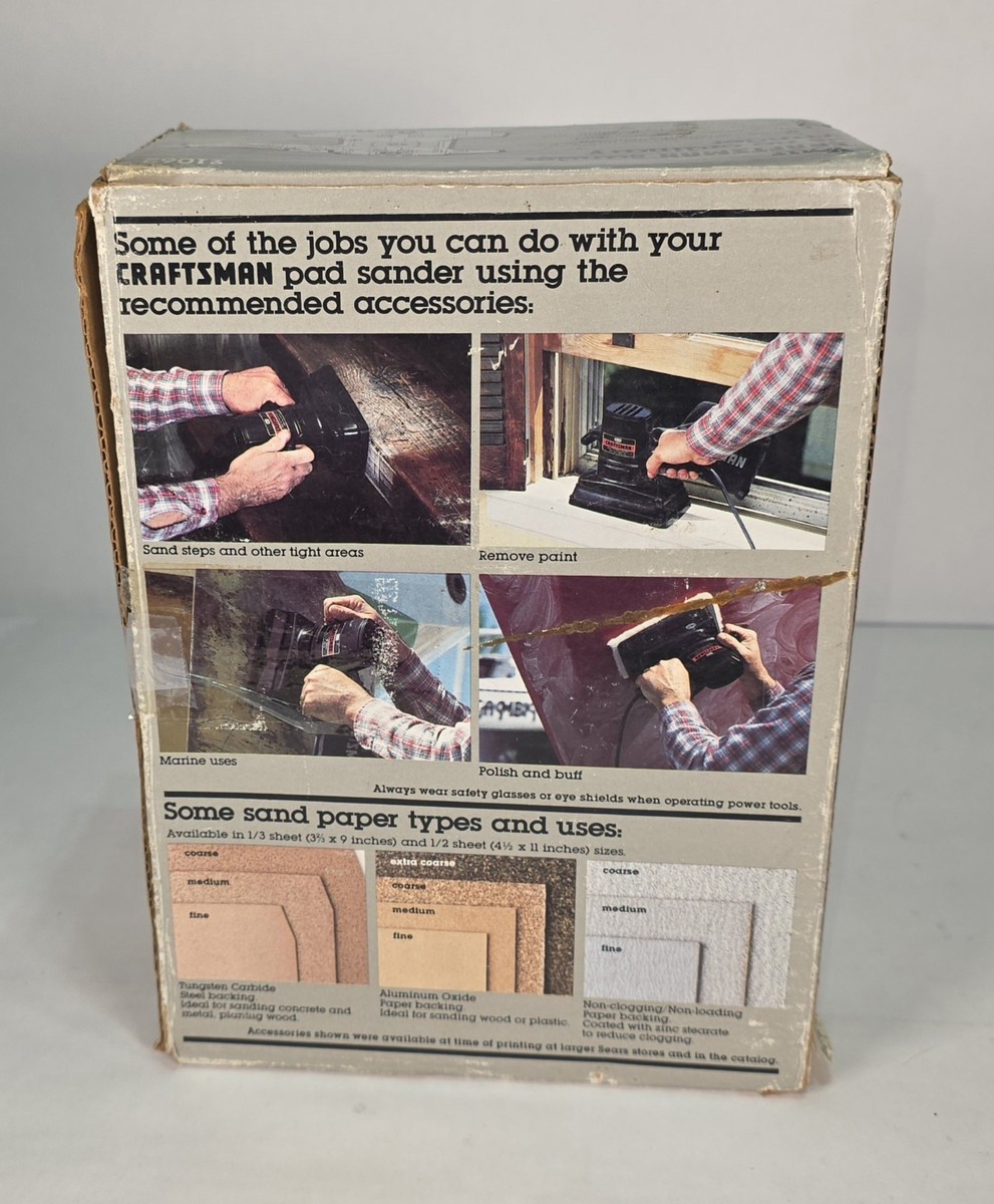 Sears Roebuck Craftsman 315.10620 vintage sander double insulate