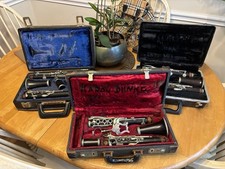 Three Vintage Clarinets For Parts Buescher Bundy Evette