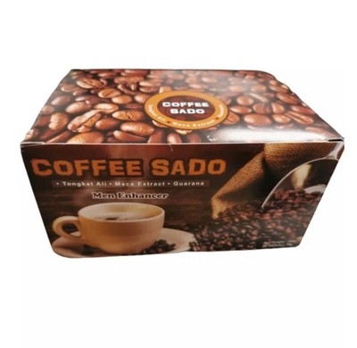 New 1 Box (20 Sachets) Coffee Sado Men Power Growth Boost Stamina Strong Energy