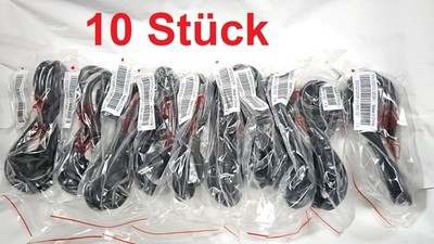 10 Stück MICROTOUCH Kaltgerätekabel Stromkabel 1,8m Micky Maus POWER CABLE