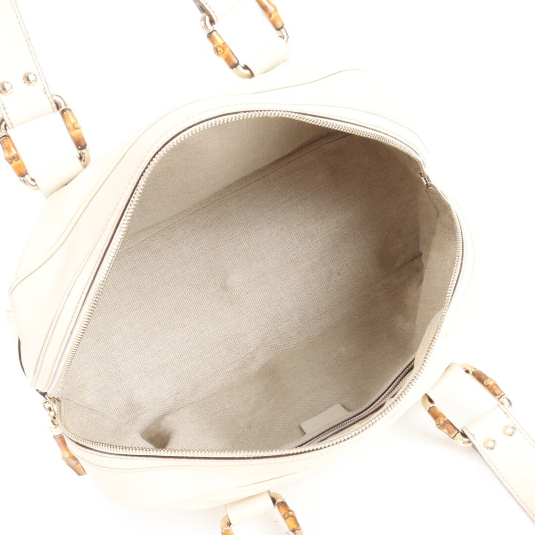 Gucci Bamboo Leather Handbag Mini Boston Tote Used 36x21cm thumbnail 7