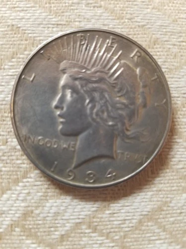 1934 PEACE FINE SILVER DOLLAR CIRCULATED COIN
