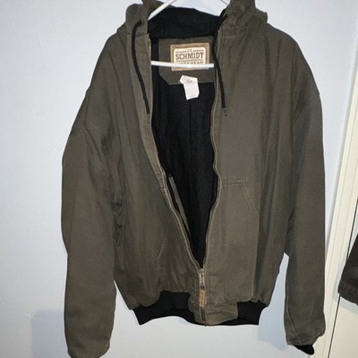 C.E. Schmidt Workwear Men s Hooded Work Jacket 2XL Brown TJ3750D