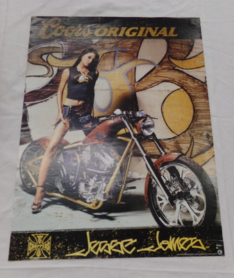 JESSE JAMES SEXY BIKER GIRL WEST COAST CHOPPERS 2004 COORS