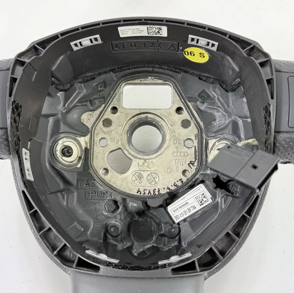 2005-2008 Audi S4 Leather Wrapped 3-Spoke Sport Steering Wheel OEM - Image 3 of 4